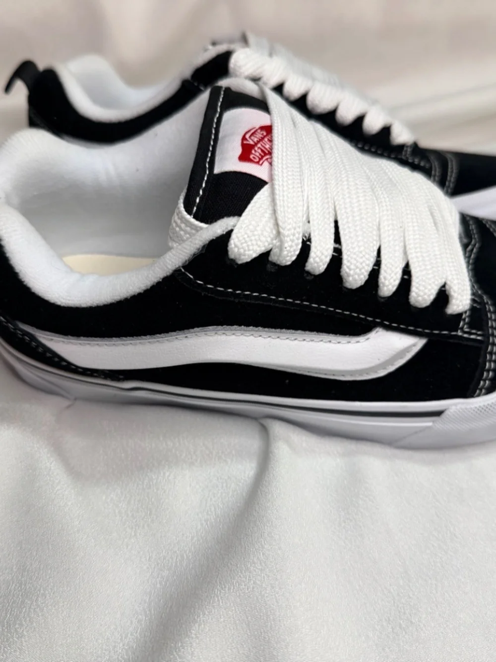 Vans Knu Stack Black White Platform Sneakers Women 8 Men 6.5 New No Box
